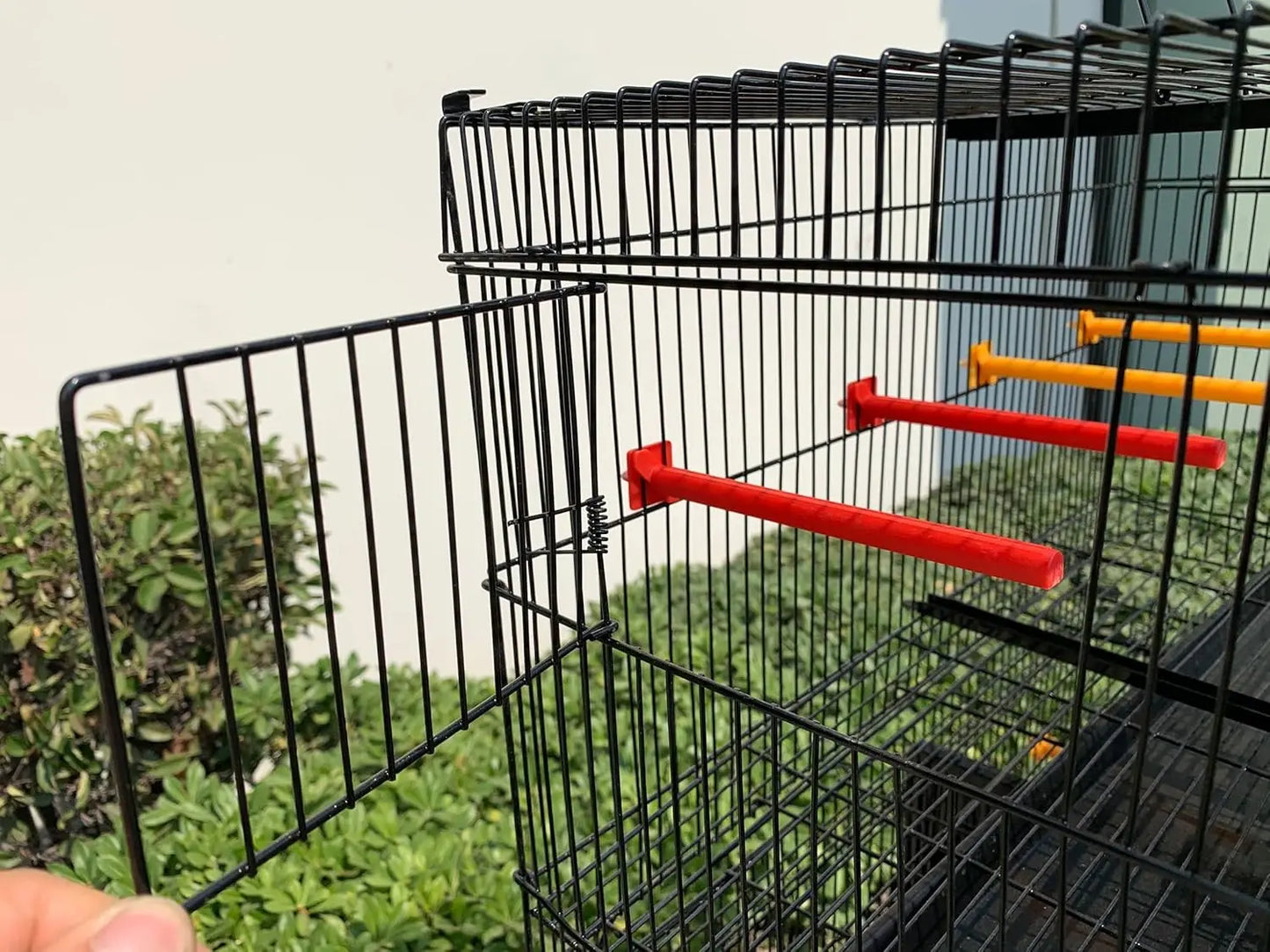 Set of 4 Stackable Breeding Bird Cage Small Birds (Black)