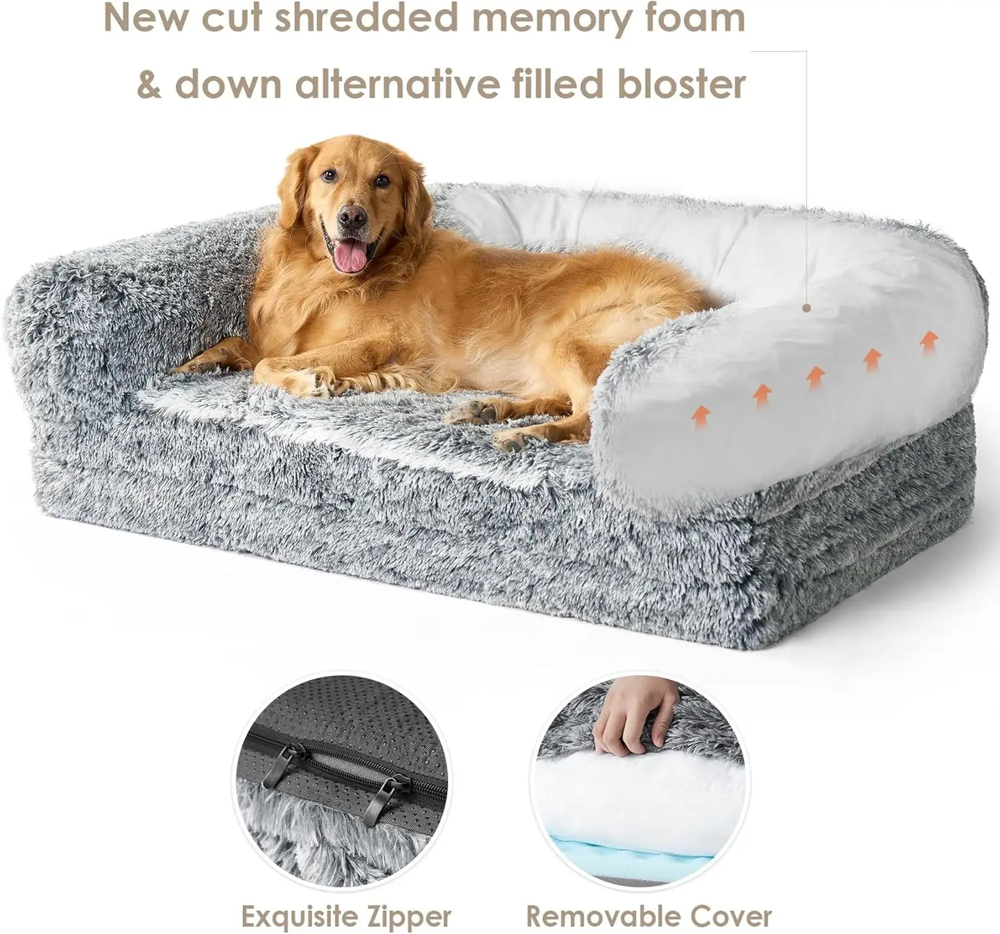 Foldable Human Dog Bed for Adult, Orthopedic Memory Foam Bed