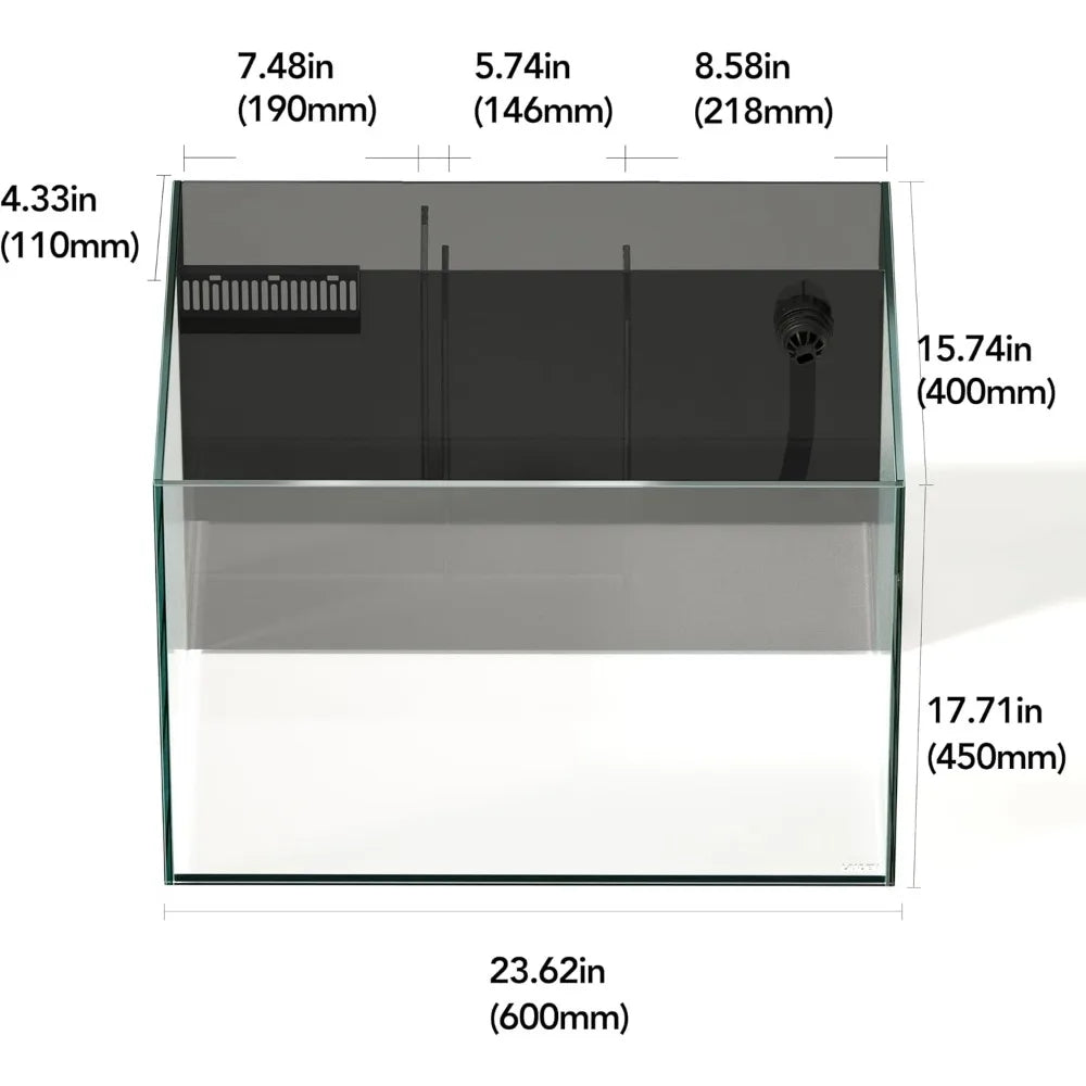 Fish Tanks Ultra Transparent All Glass Frameless