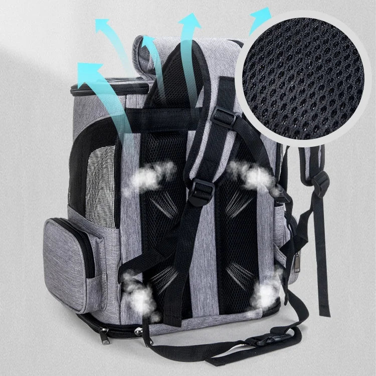 Expandable Pet Backpack Dog Cat Carrier
