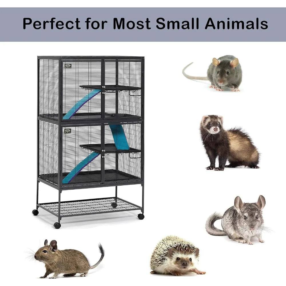 Deluxe Critter Nation Double Unit Small Animal Cage (Model 162)