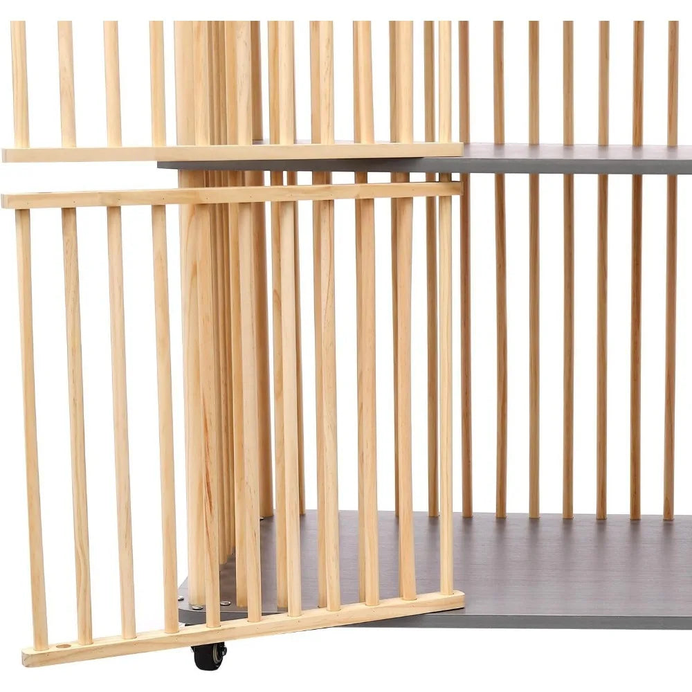 2 Tiers Cat House Crate with Scratching Post