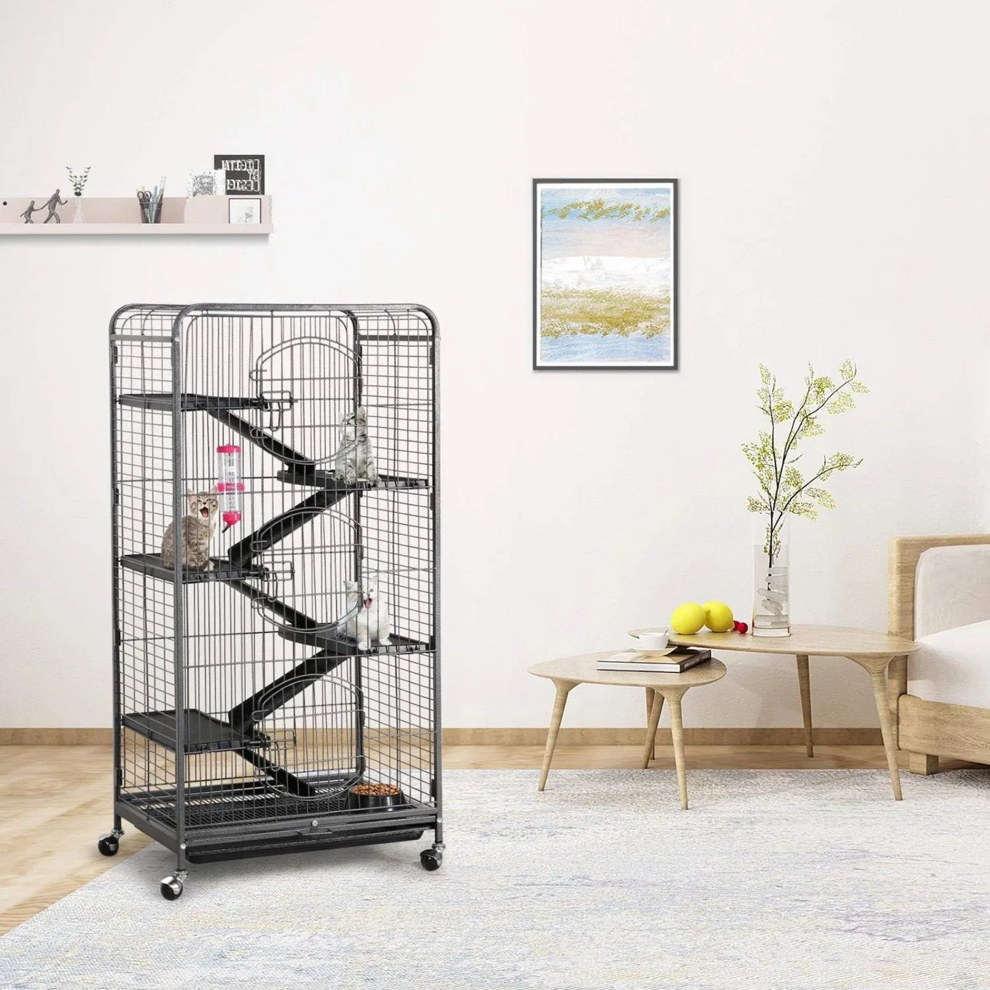 US 52-inch Ferret Cage 6 Level Metal Cage