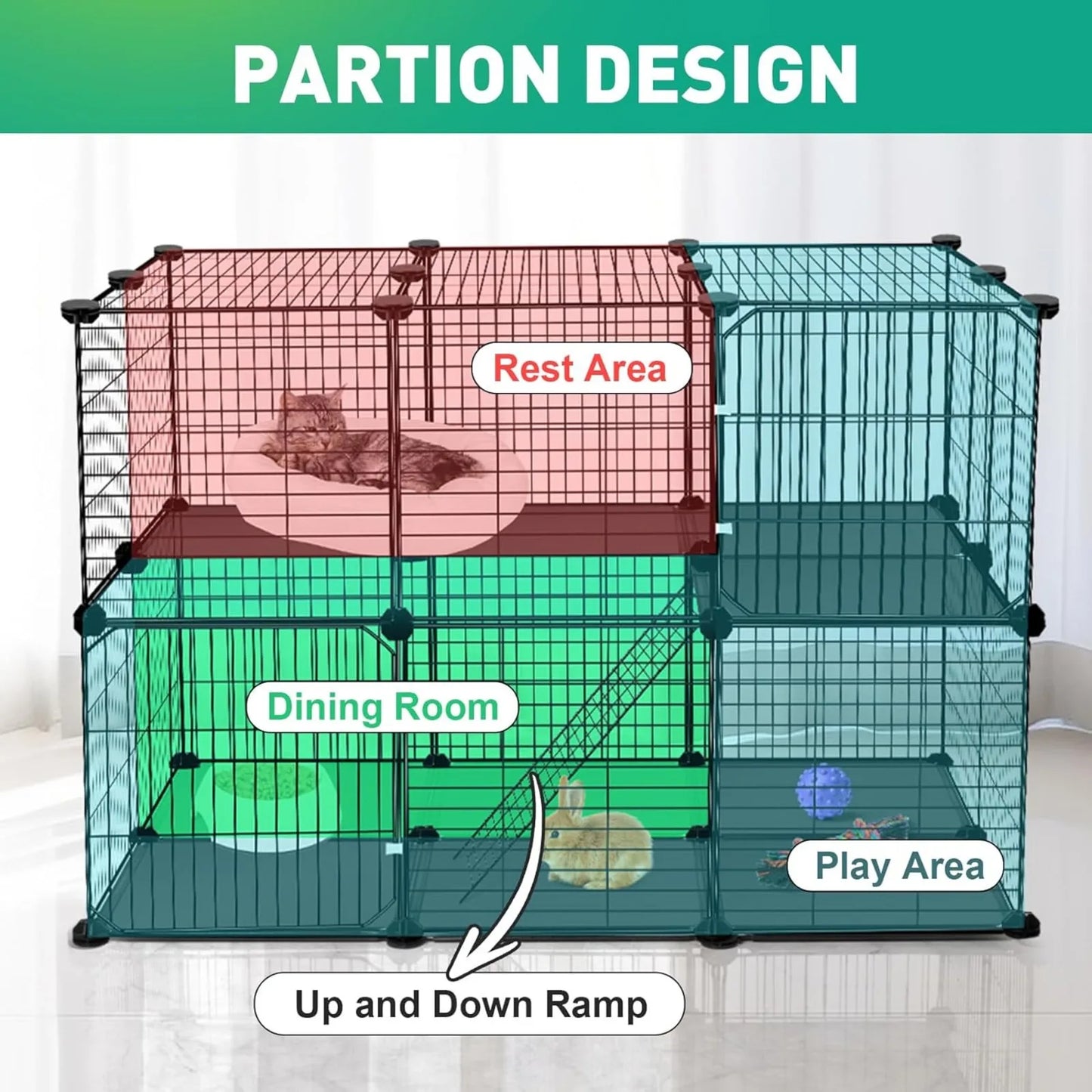 US Pet Playpen, Small Animal Playpen with 2 Doors