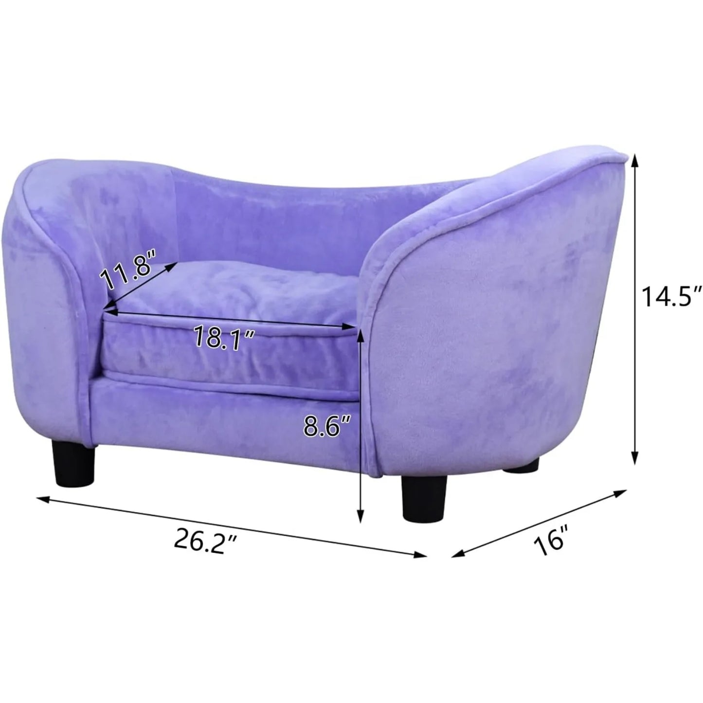 US Pet Bed Sofa, Removeable Washable Cushion