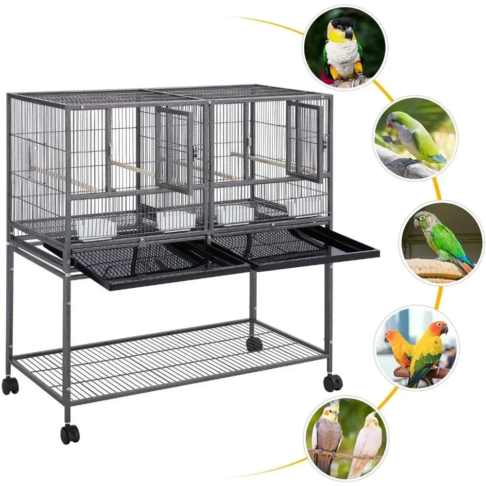 Bird Cage, 41.5 "stackable Separation, Canary Parrot Cage