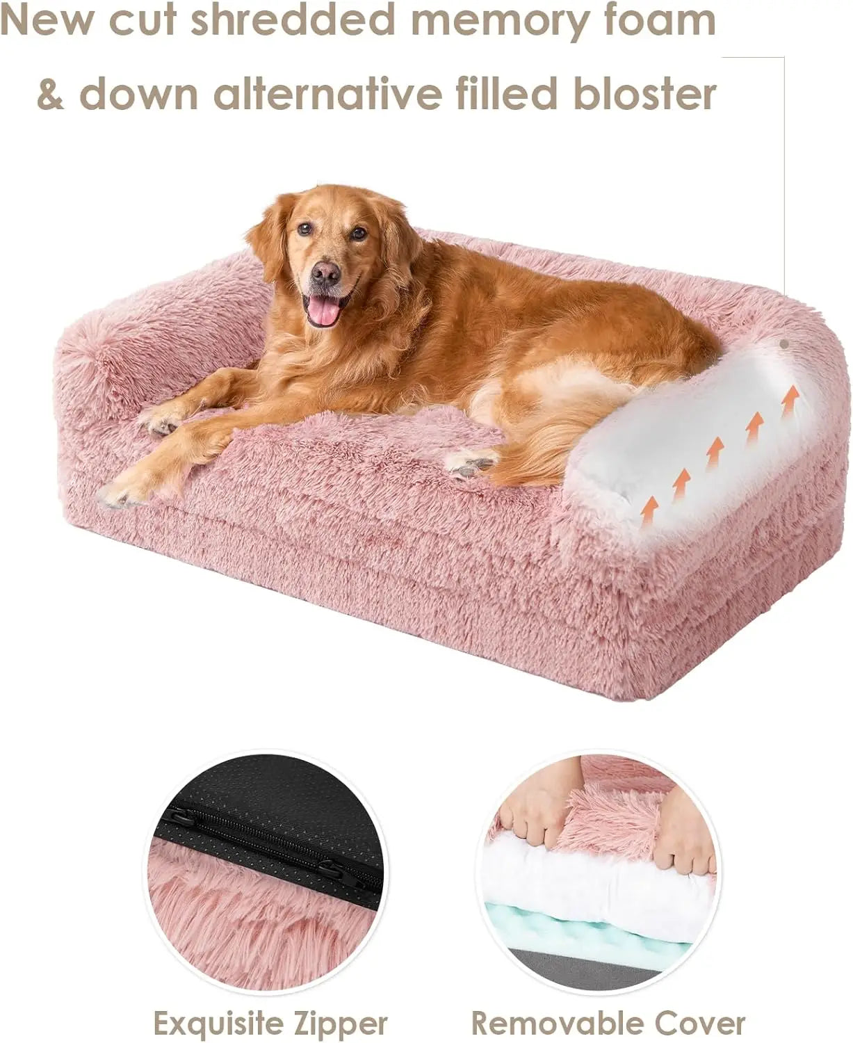 Foldable Human Dog Bed for Adult, Orthopedic Memory Foam Dog Bed