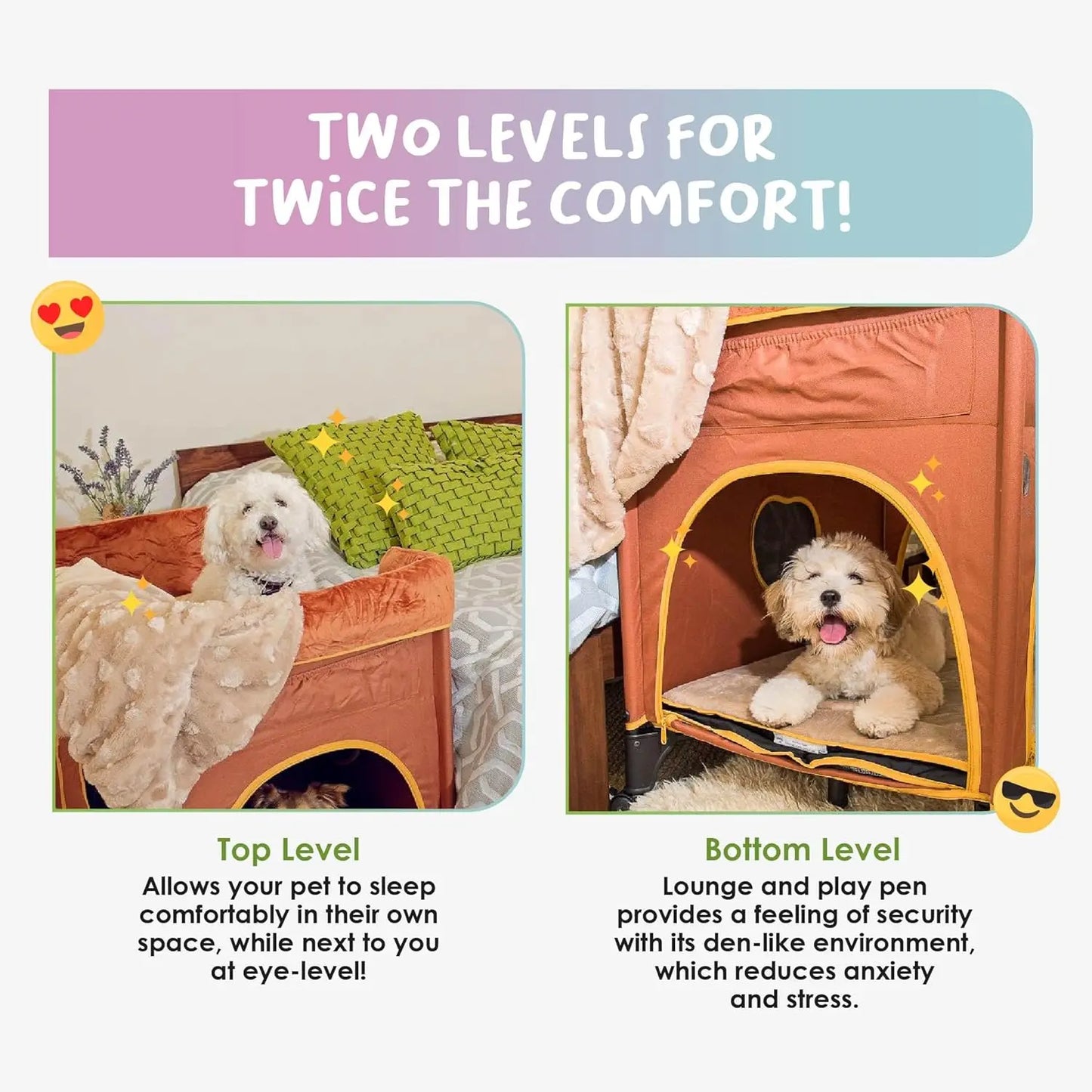 Bedside Lounge Pet Bed, Bunk Bed for Medium Size Pets