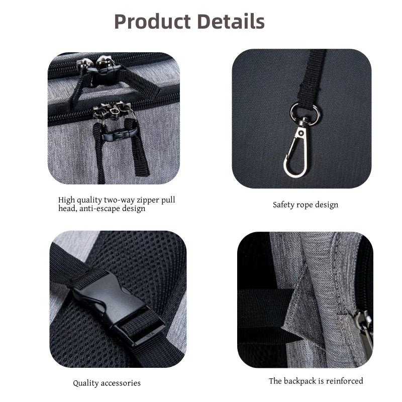 Expandable Pet Backpack Dog Cat Carrier