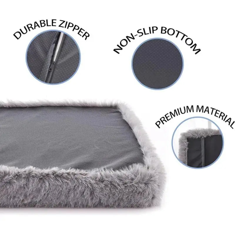 Dog Beds for Large Dogs, Plush Dog Crate Bed