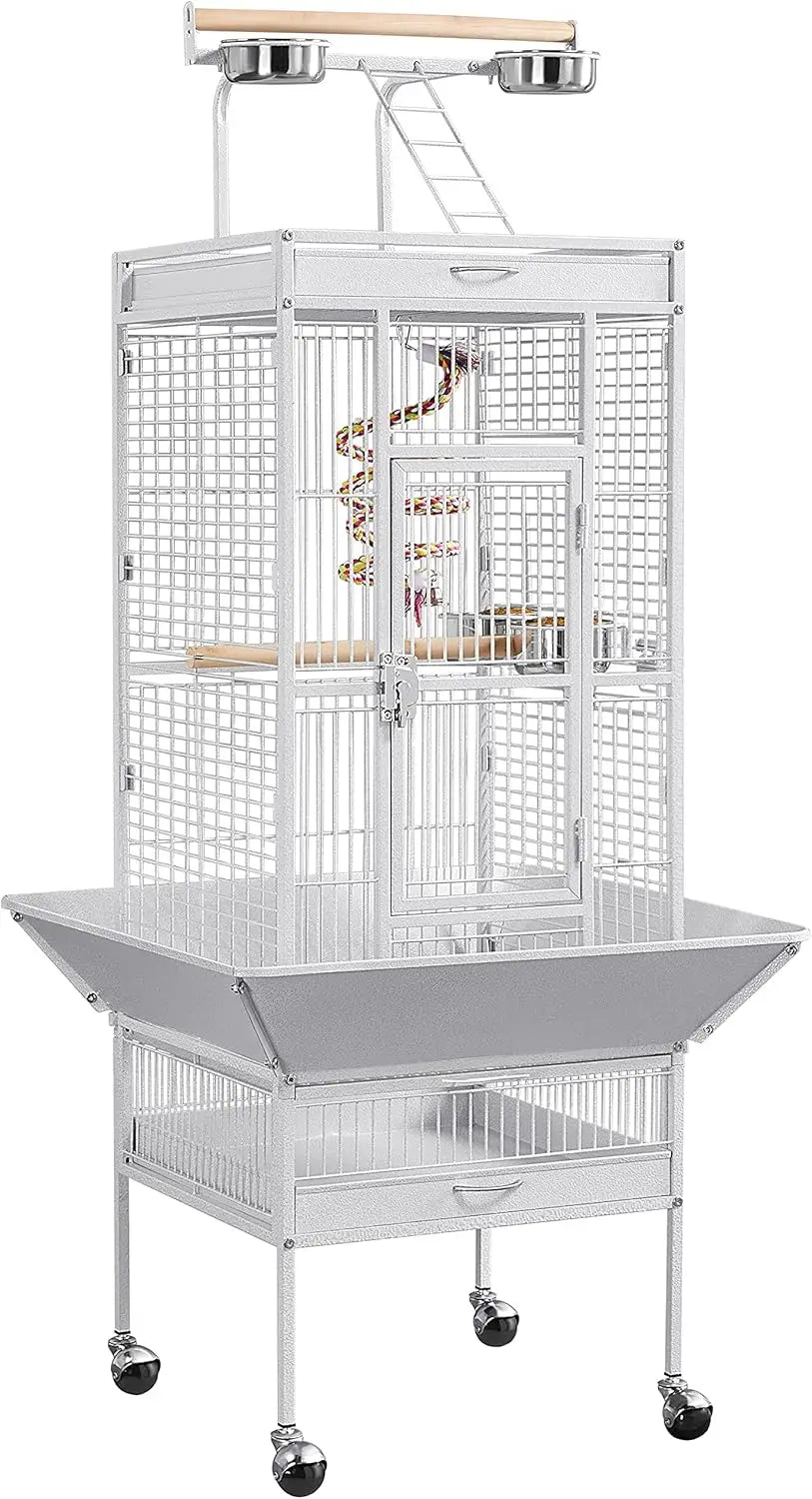 61-inch Wrought Iron Selection Play Top Large Parrot Bird Cage