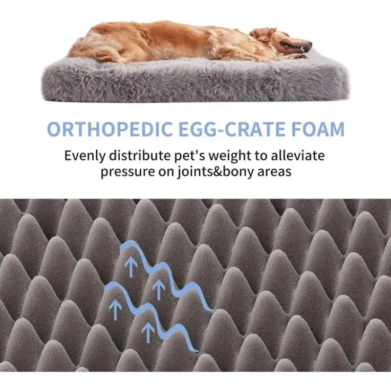 Dog Beds for Large Dogs, Plush Dog Crate Bed
