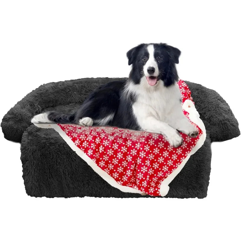 Calming Dog Bed Fluffy Plush Dog Mat