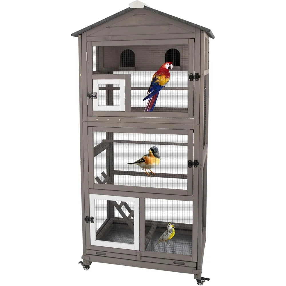 Flight Bird Cage Outdoor Large Wooden