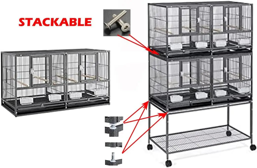 Combo Breeding Stacker Center Divided Breeder Bird Flight