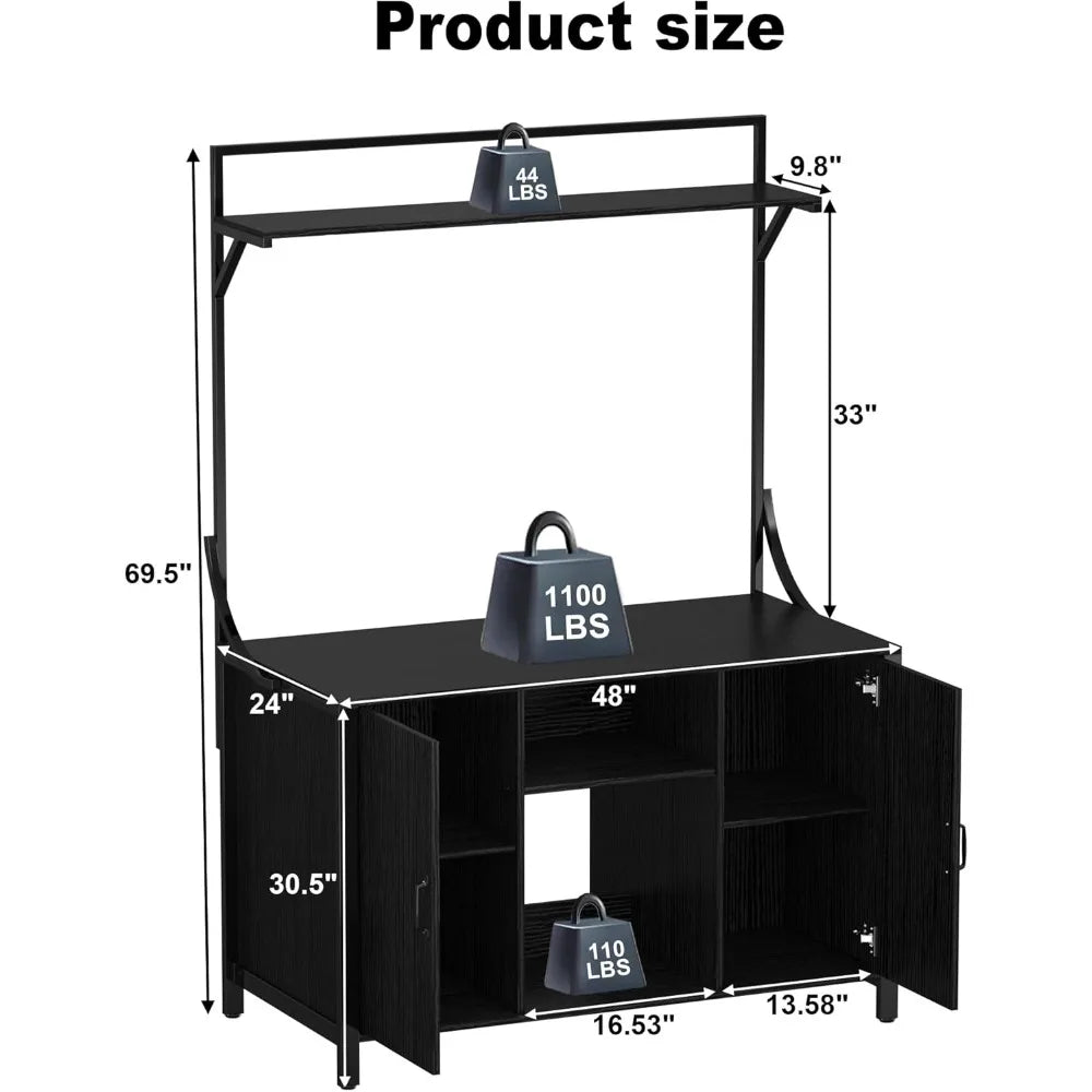 Reptile Tank Stand Stand with Cabinet for Accessories Storage