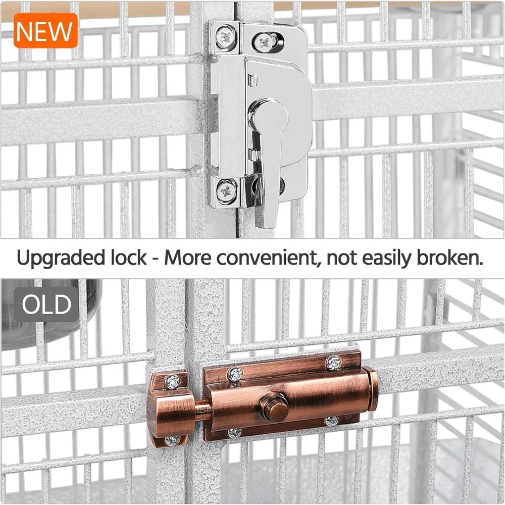 61-inch Wrought Iron Selection Play Top Large Parrot Bird Cage