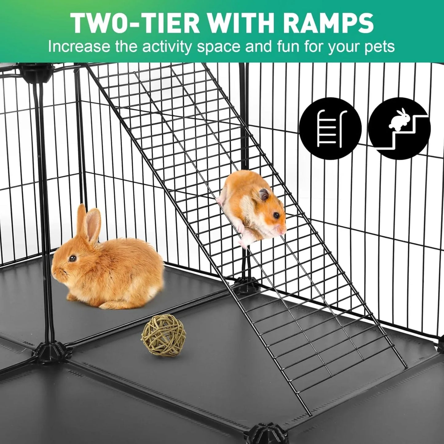 US Pet Playpen, Small Animal Playpen with 2 Doors