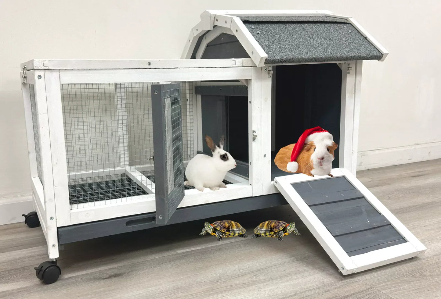 US Large Classic Wooden In/Outdoor Guinea Pig House