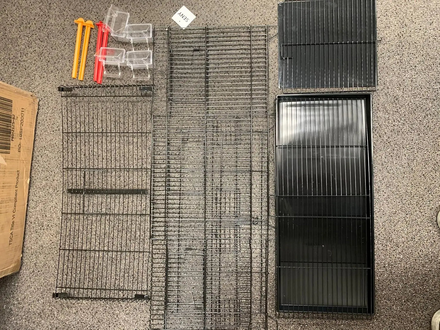 Set of 4 Stackable Breeding Bird Cage Small Birds (Black)