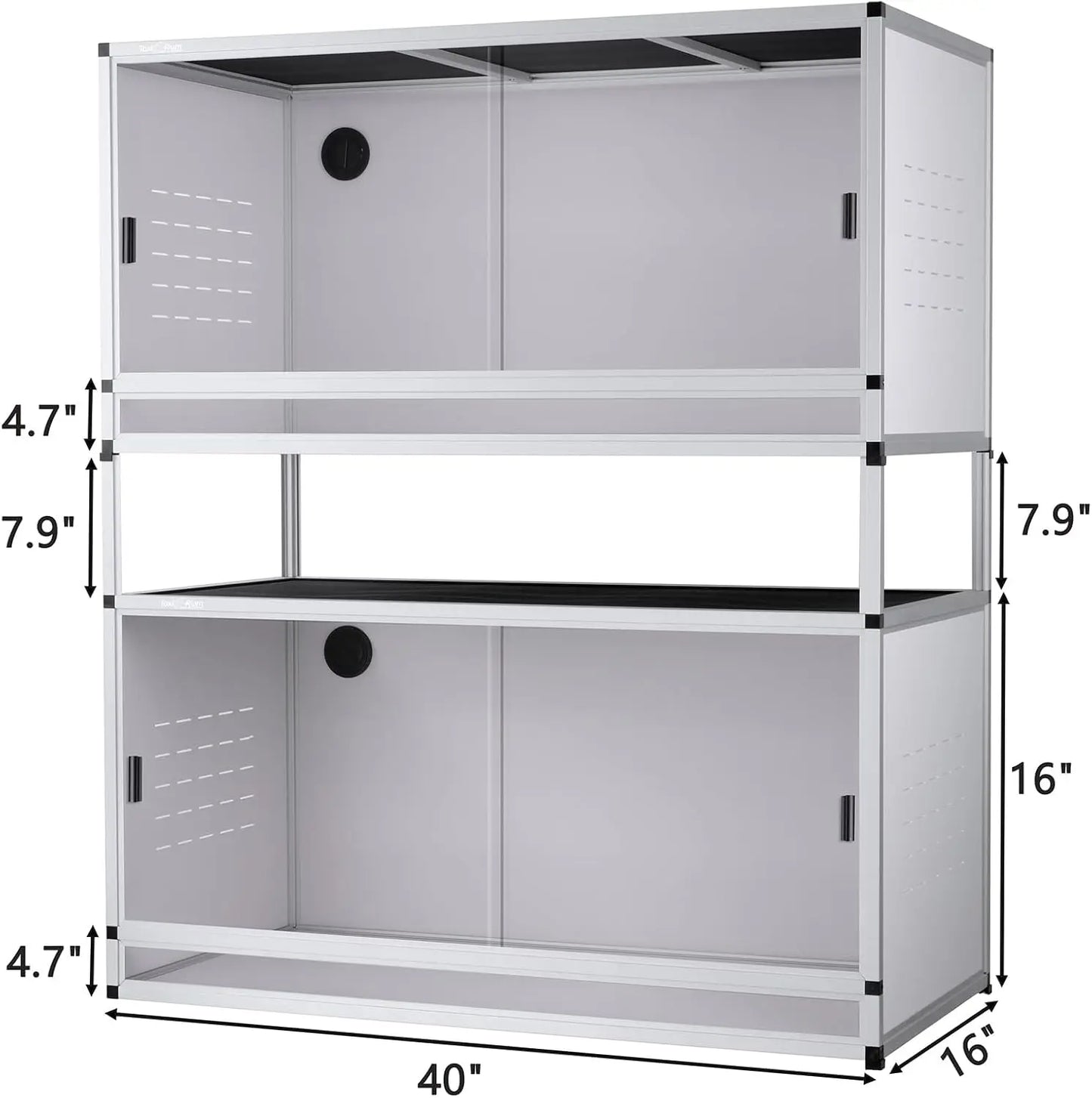 PVC Reptile Enclosure 40x16x16'' Large Reptile Terrarium