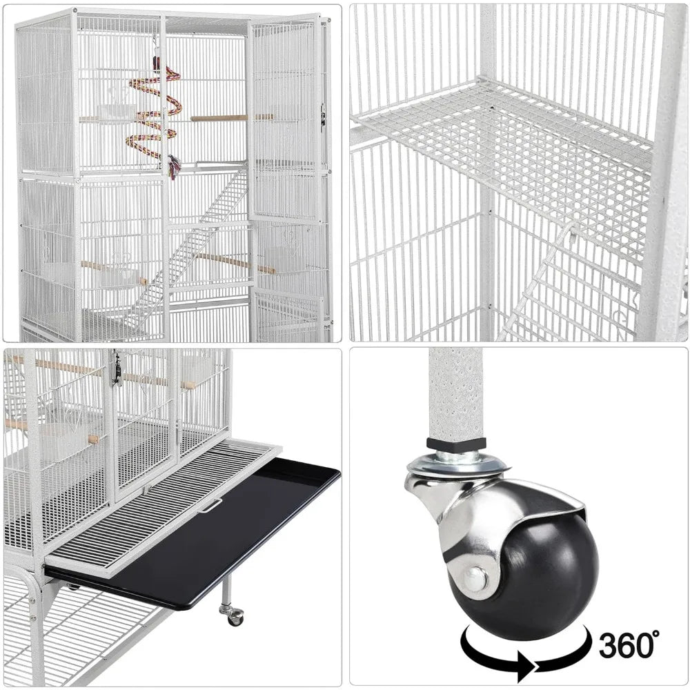 Extra Large Rolling Metal Small Animal Cage