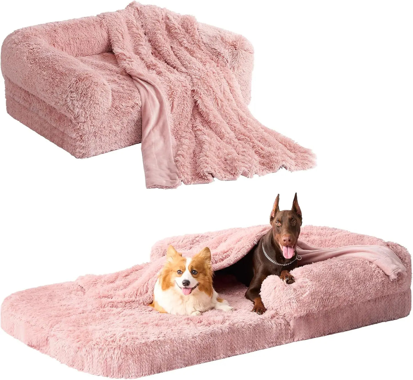Foldable Human Dog Bed for Adult, Orthopedic Memory Foam Dog Bed