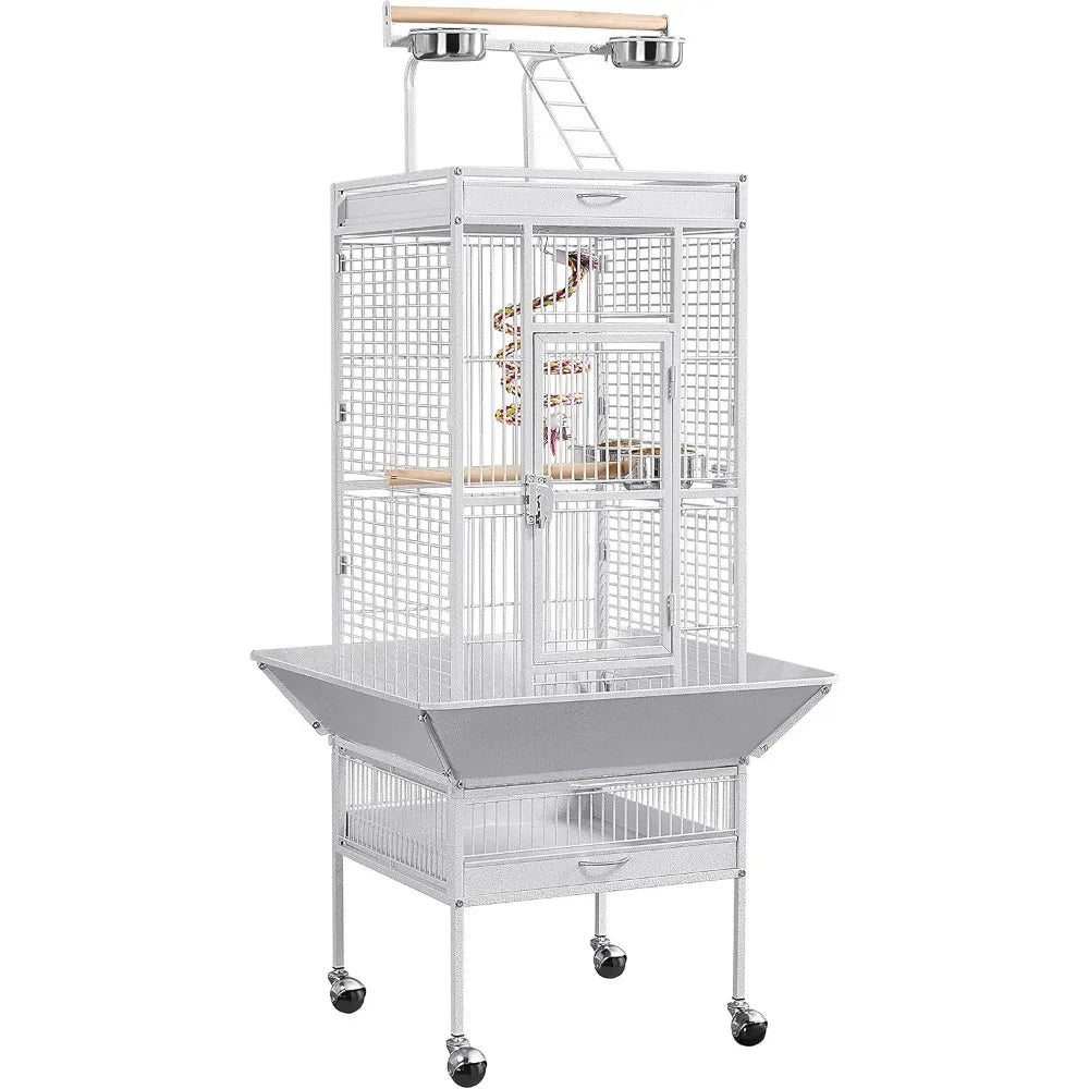 61-inch Wrought Iron Selection Play Top Large Parrot Bird Cage