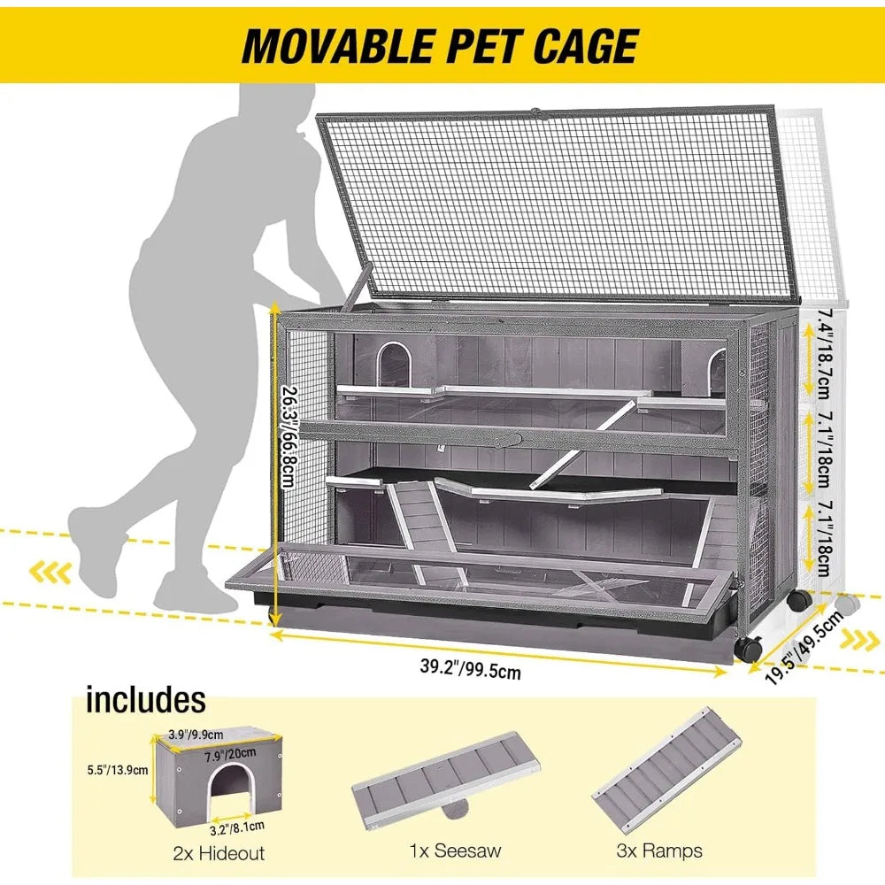 US Hamster Cage Guinea Pig Cage Metal Frame