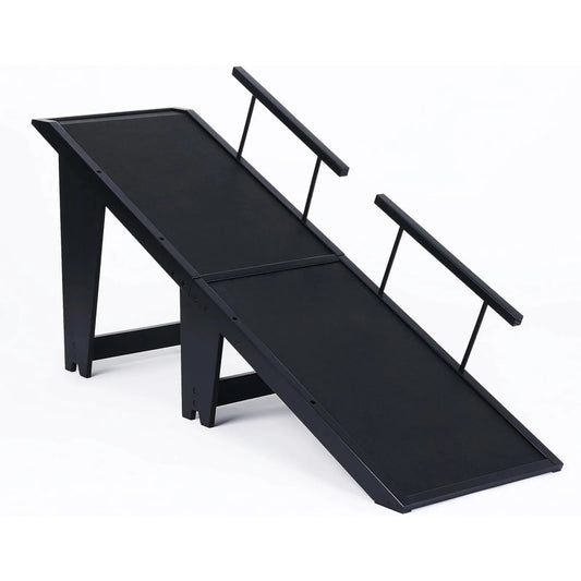 US Dog Ramp for Large Dogs, Wood, Black - 200 lbs Capacity