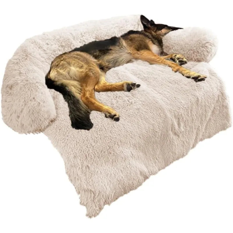 Calming Dog Bed Fluffy Plush Dog Mat