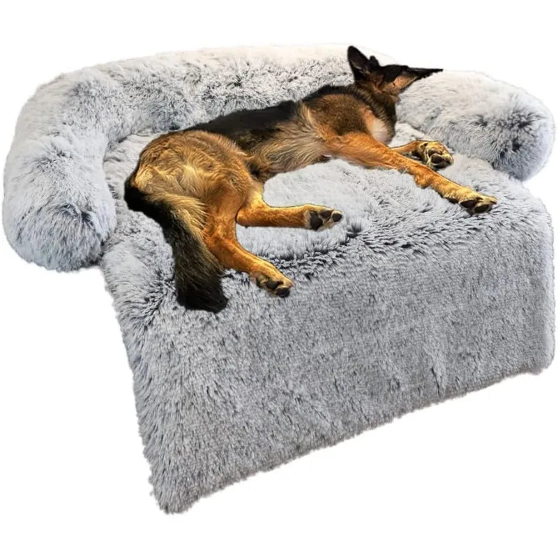 Calming Dog Bed Fluffy Plush Dog Mat