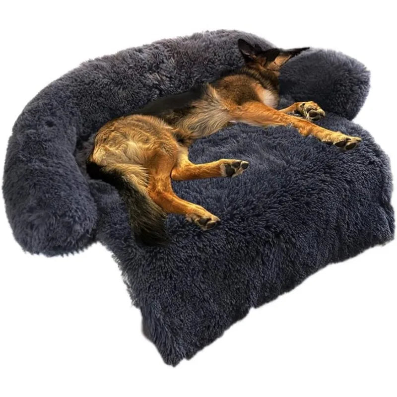 Calming Dog Bed Fluffy Plush Dog Mat