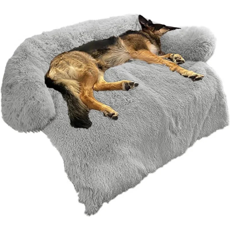Calming Dog Bed Fluffy Plush Dog Mat